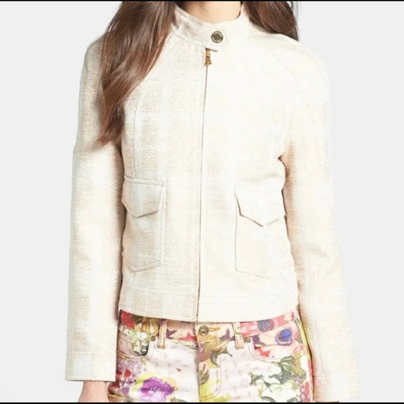 Pink Tory Burch Bomber Jacket, Size 2 - Picture 1 of 7